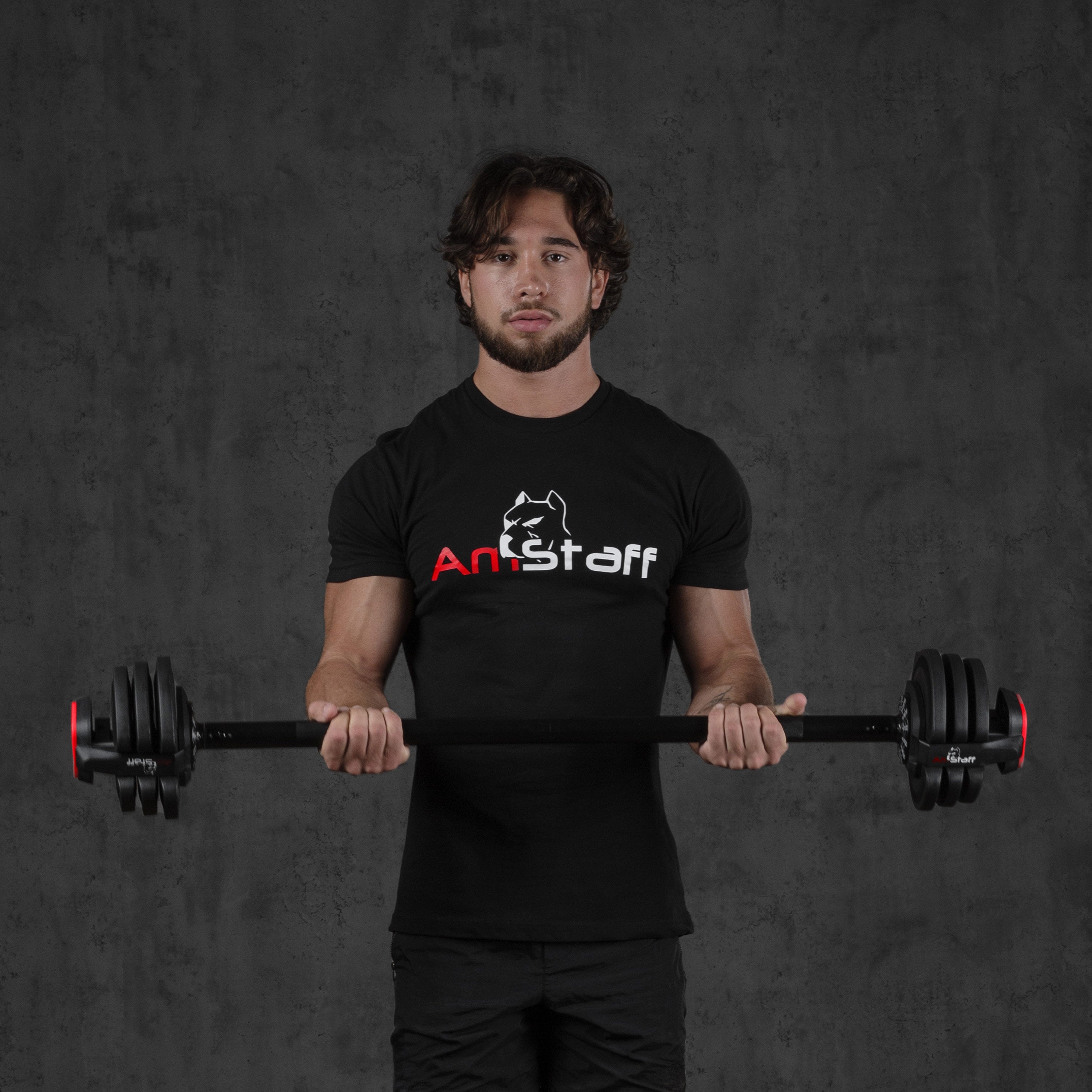 AmStaff Fitness 3-in-1 Adjustable Dumbbell/Kettlebell/Barbell Set (2-43lbs)