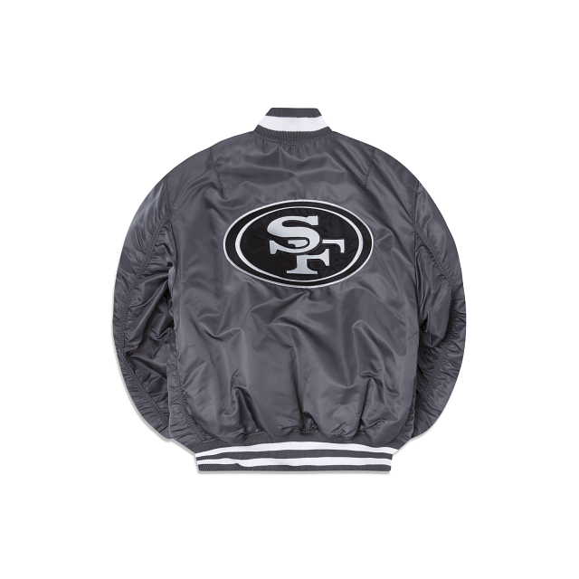 Alpha Industries X San Francisco 49ers Gray MA-1 Bomber Jacket