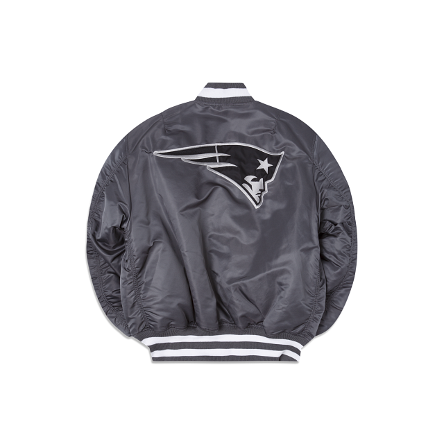 Alpha Industries X New England Patriots Gray MA-1 Bomber Jacket