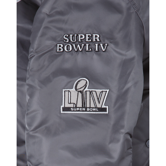 Alpha Industries X Kansas City Chiefs Gray MA-1 Bomber Jacket