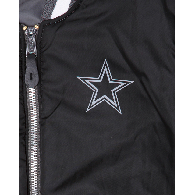Alpha Industries X Dallas Cowboys Gray MA-1 Bomber Jacket