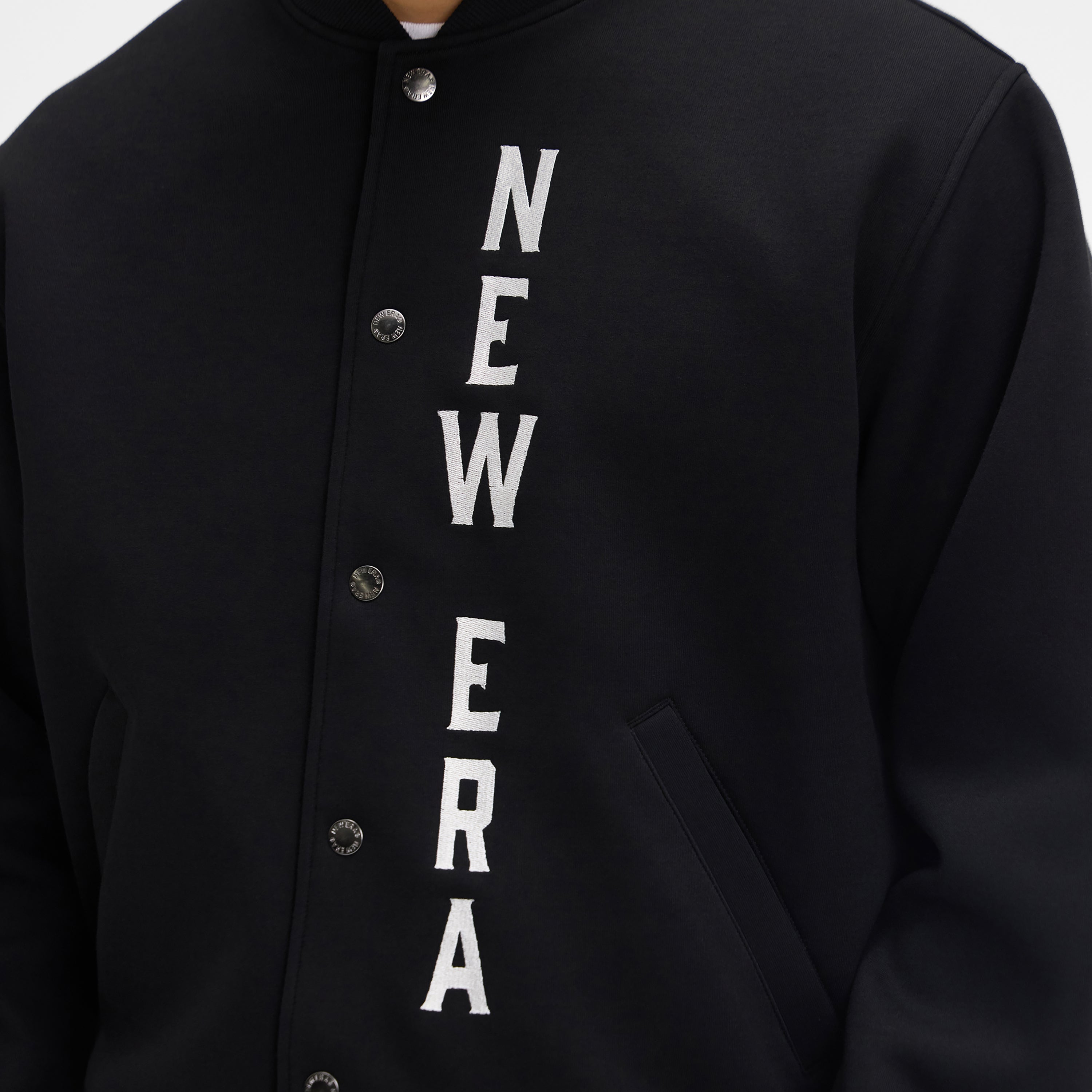 New Era Cap Tech Sweat Black Varsity Jacket