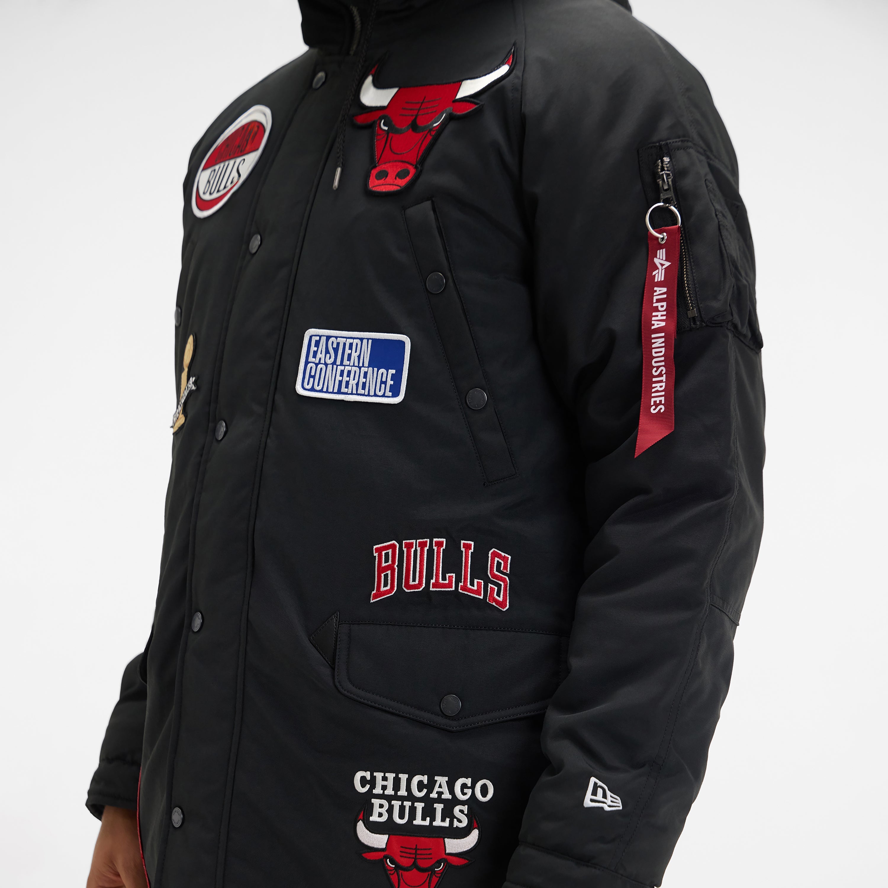 Alpha Industries x Chicago Bulls Black N-3B Parka Jacket