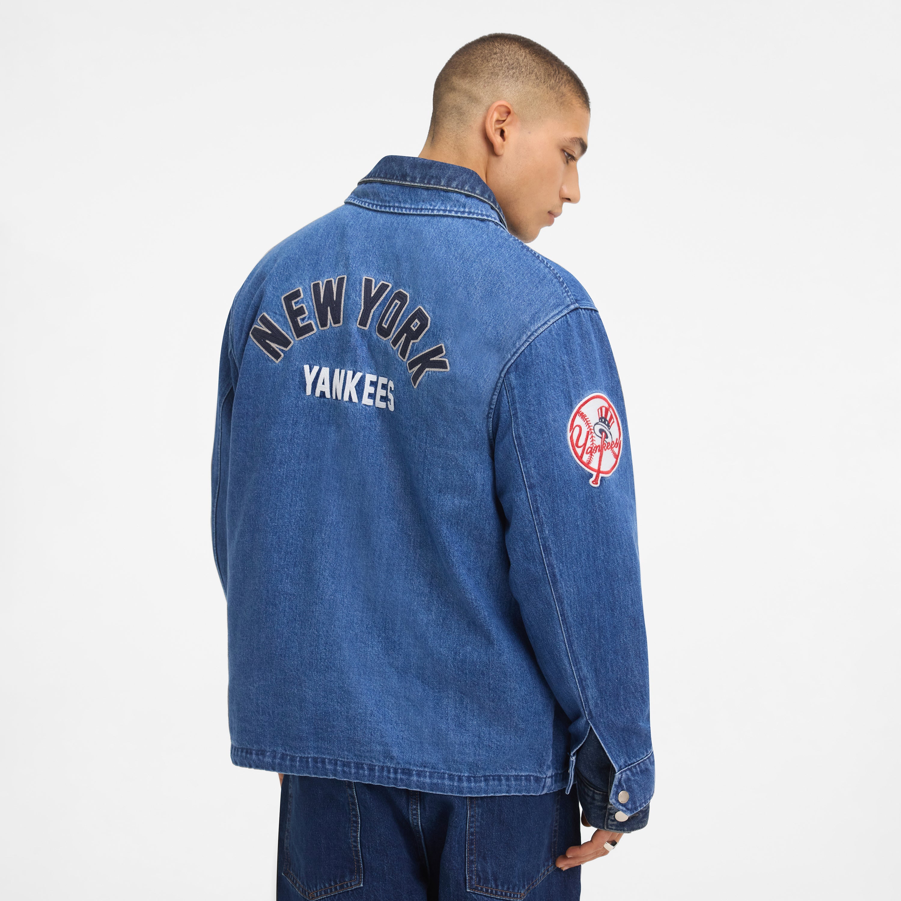 New York Yankees Denim Coach's Jacket