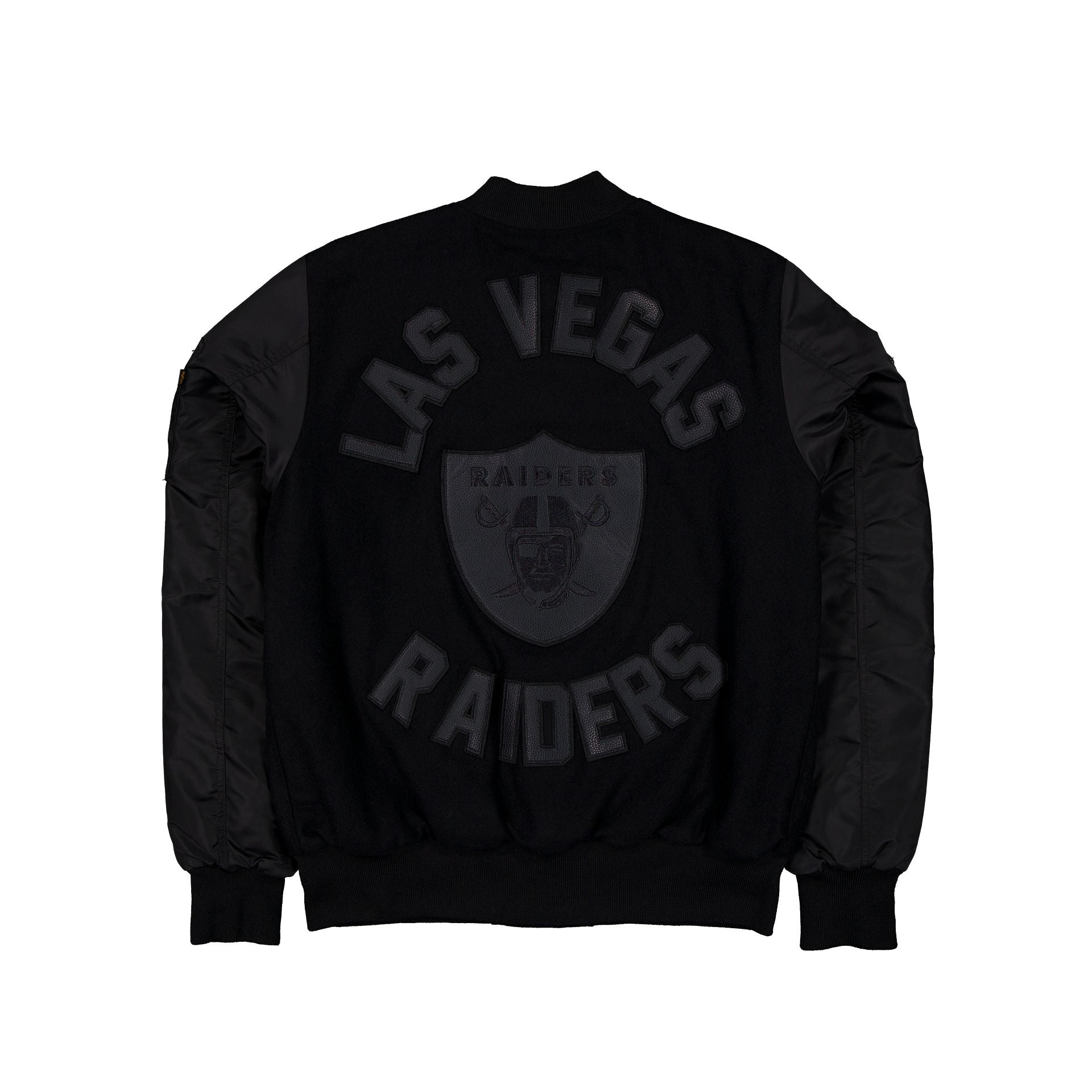 Alpha Industries x Las Vegas Raiders MA-1 Wool Varsity Jacket Black