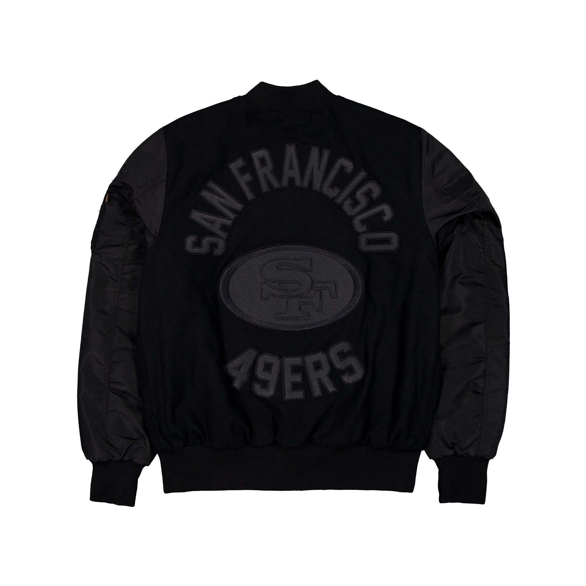 Alpha Industries x San Francisco 49ers MA-1 Wool Varsity Jacket Black