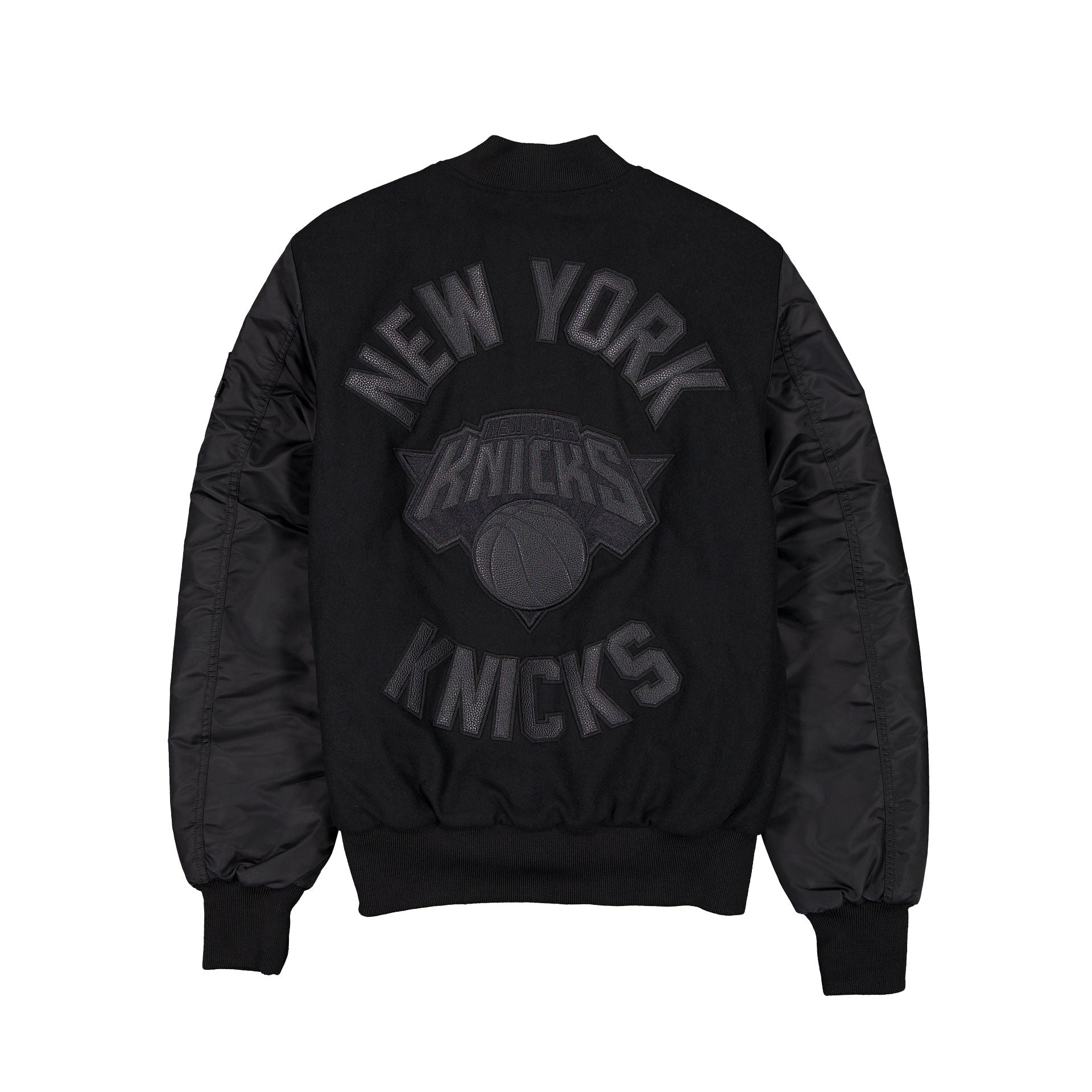 Alpha Industries x New York Knicks MA-1 Wool Varsity Jacket Black