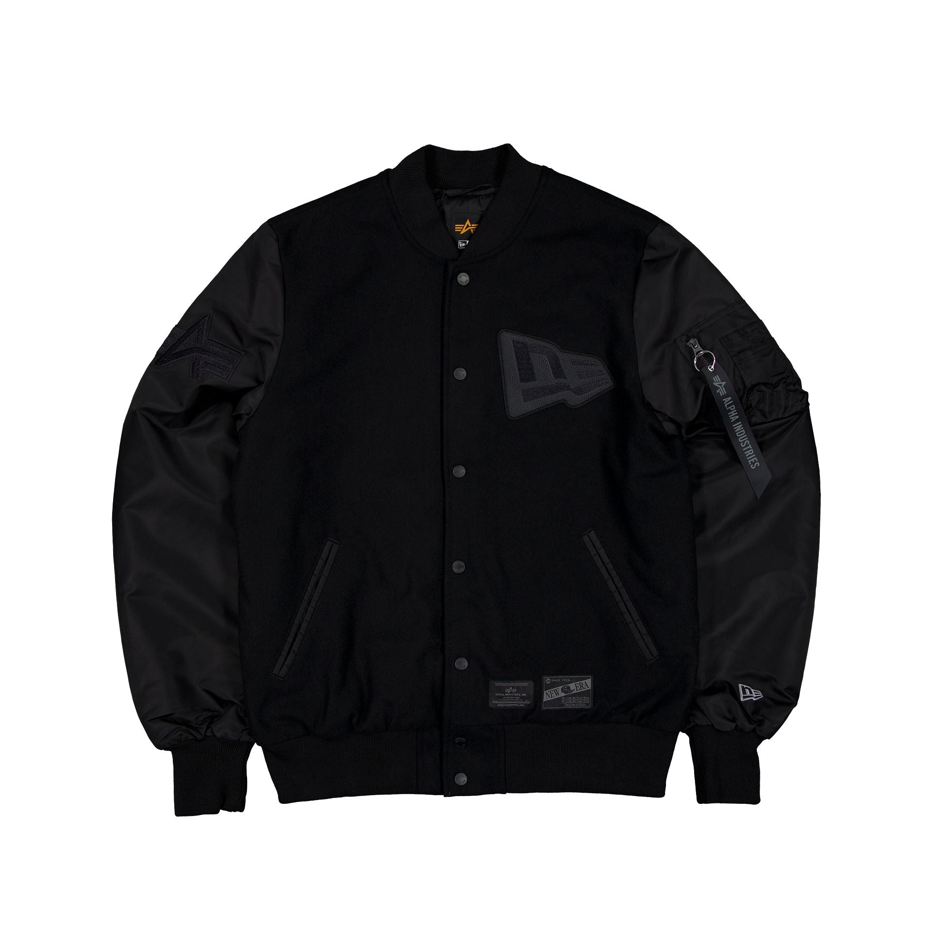 Alpha Industries x New Era Cap MA-1 Wool Varsity Jacket Black