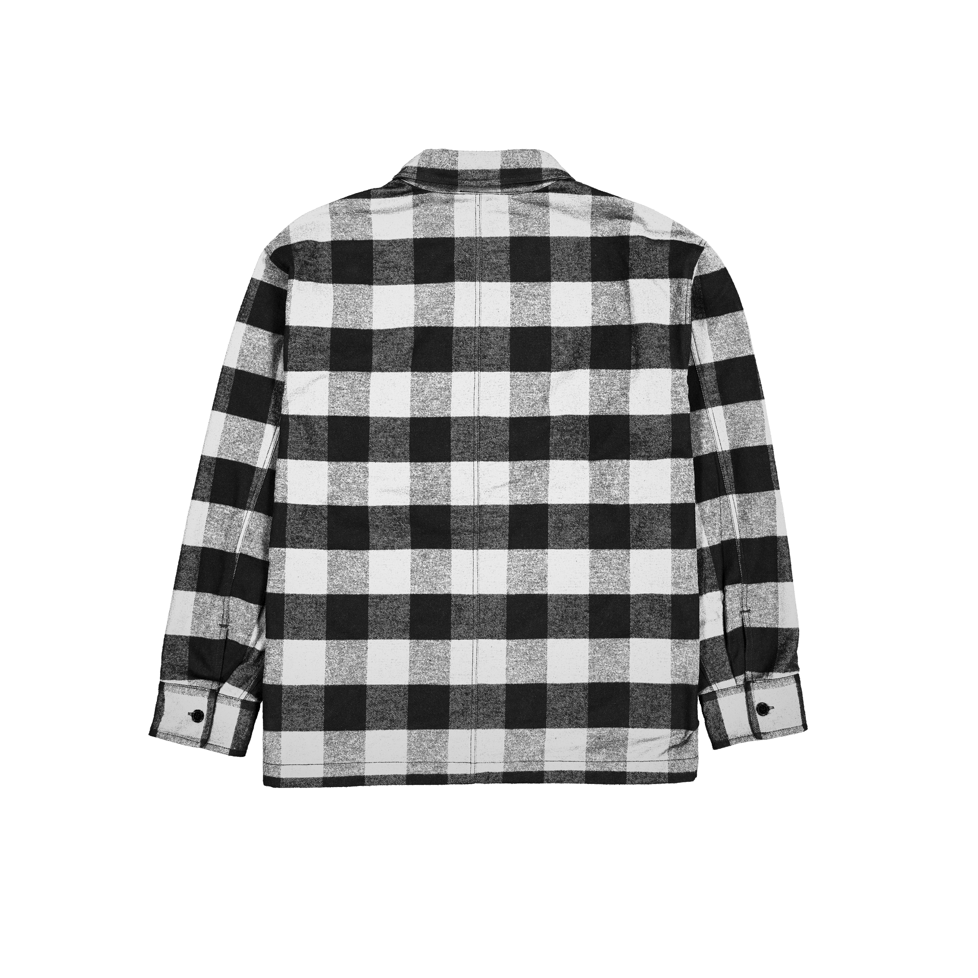 Lumber Plaid College White Shirt Jacket