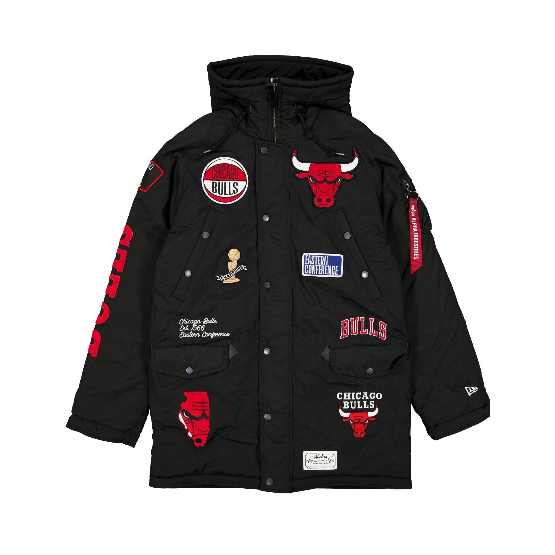 Alpha Industries x Chicago Bulls Black N-3B Parka Jacket