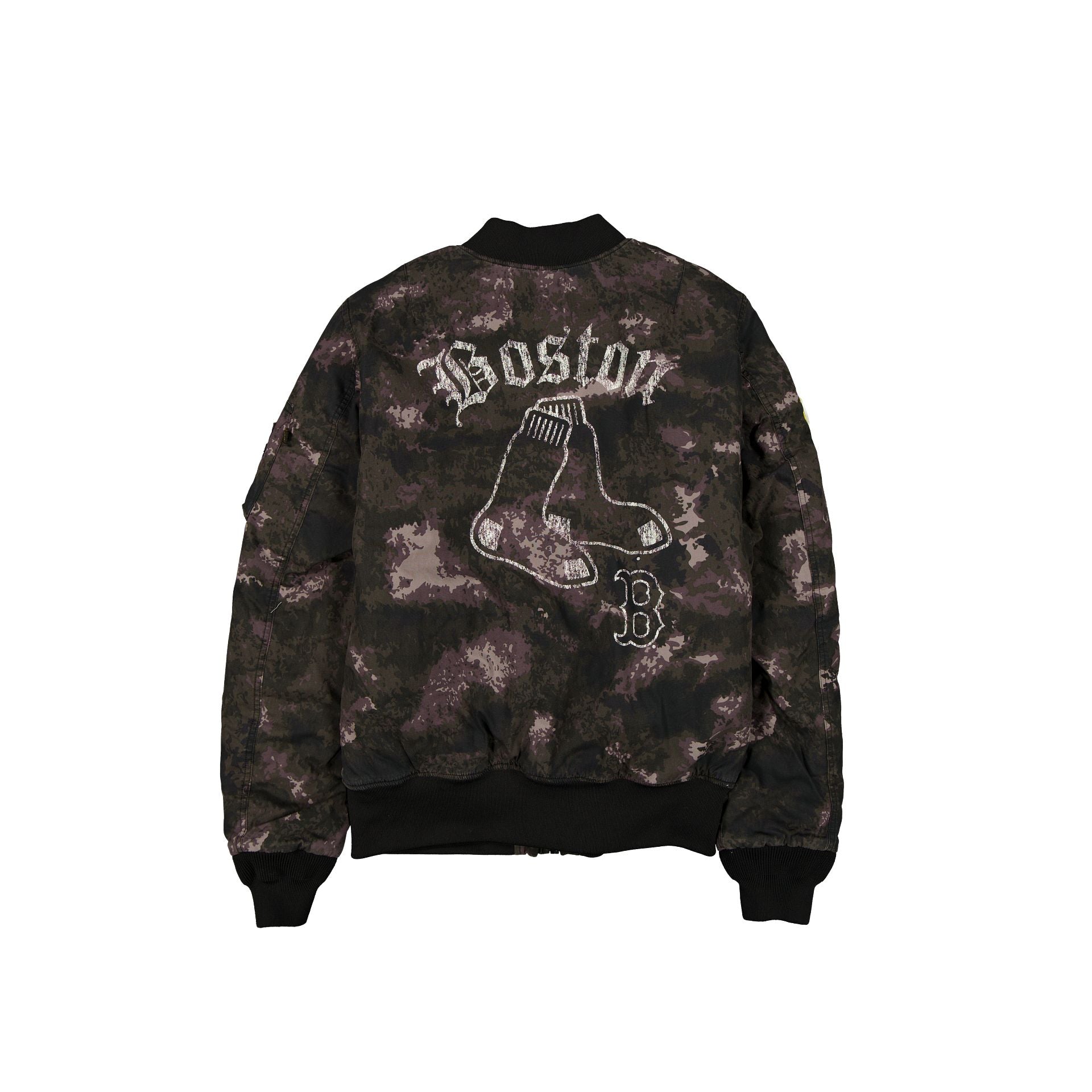 Alpha Industries x Boston Red Sox Black Camo MA-1 Bomber Jacket