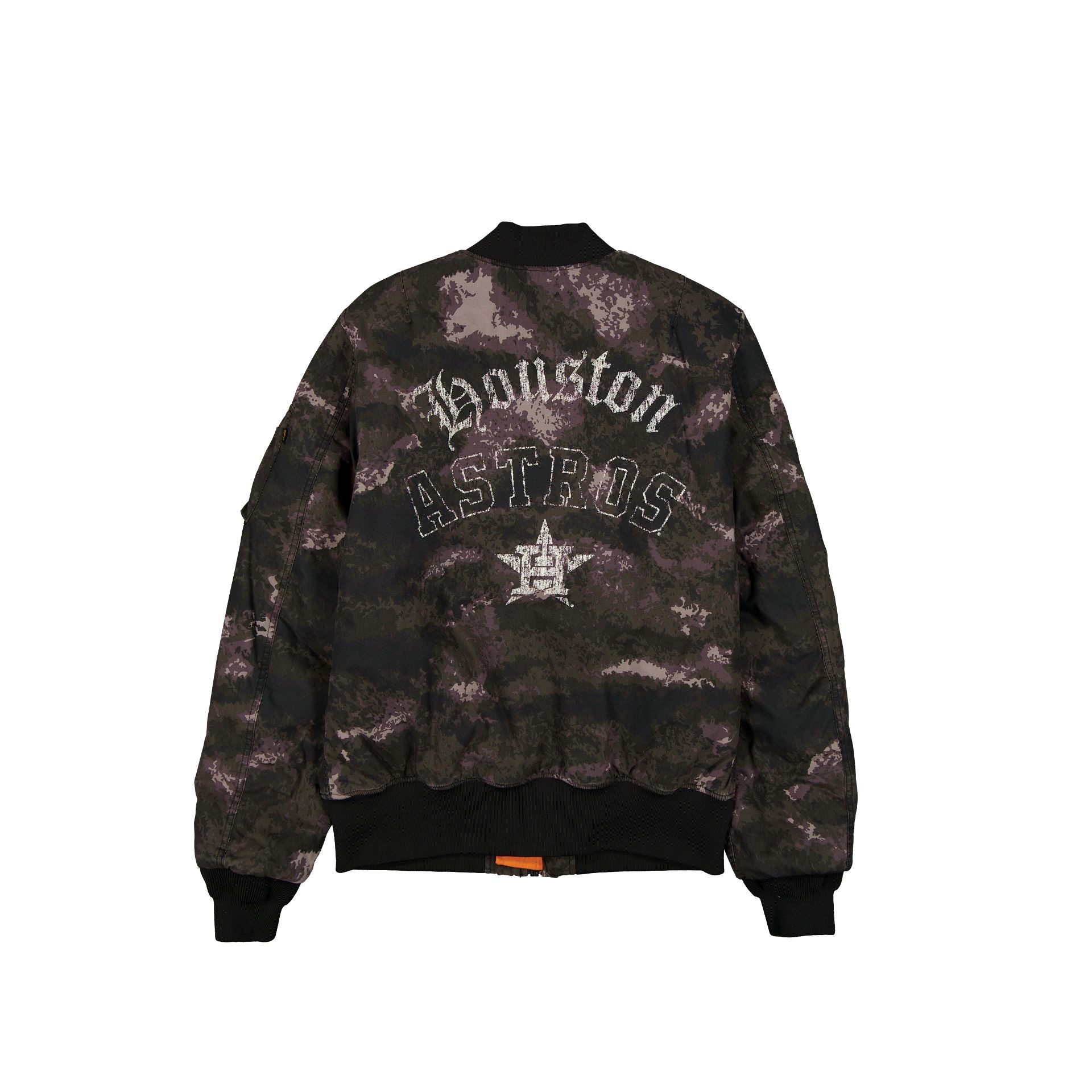Alpha Industries x Houston Astros Black Camo MA-1 Bomber Jacket