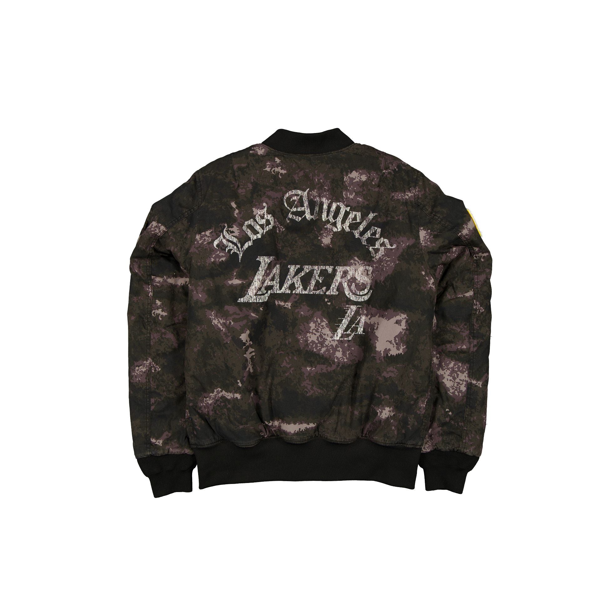 Alpha Industries x Los Angeles Lakers Black Camo MA-1 Bomber Jacket
