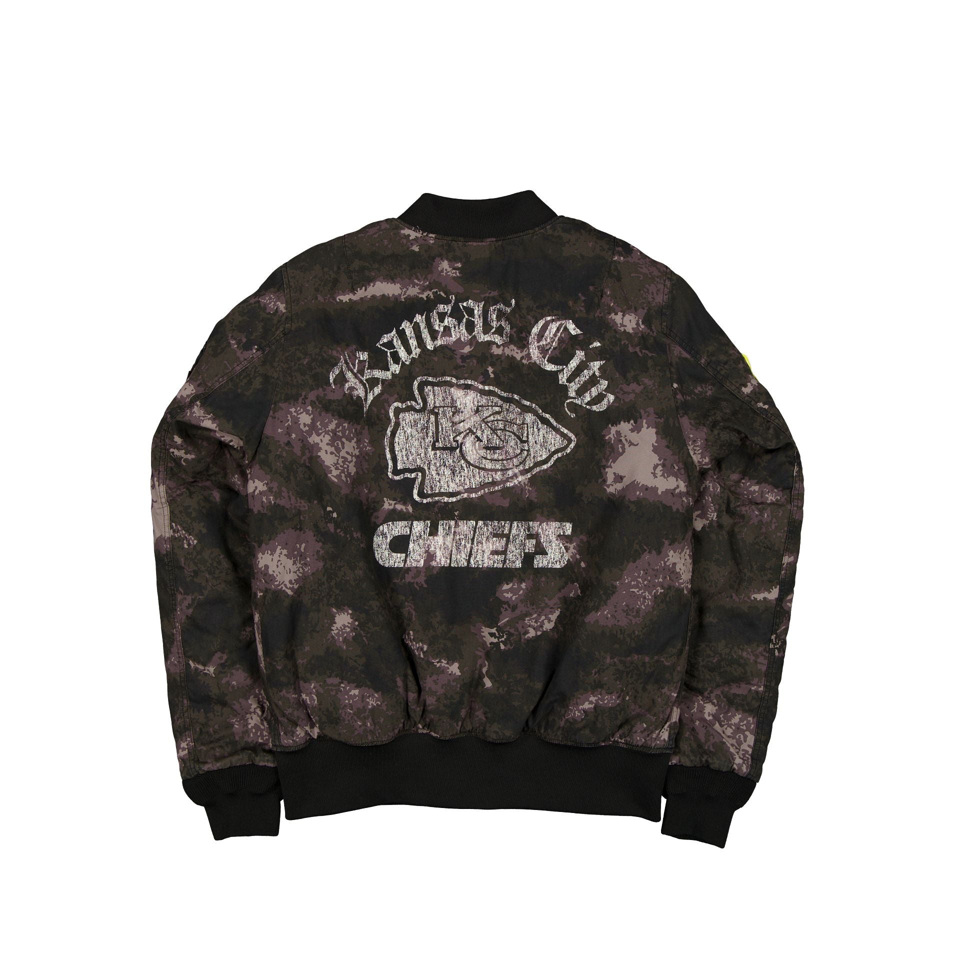 Alpha Industries x Kansas City Chiefs Black Camo MA-1 Bomber Jacket