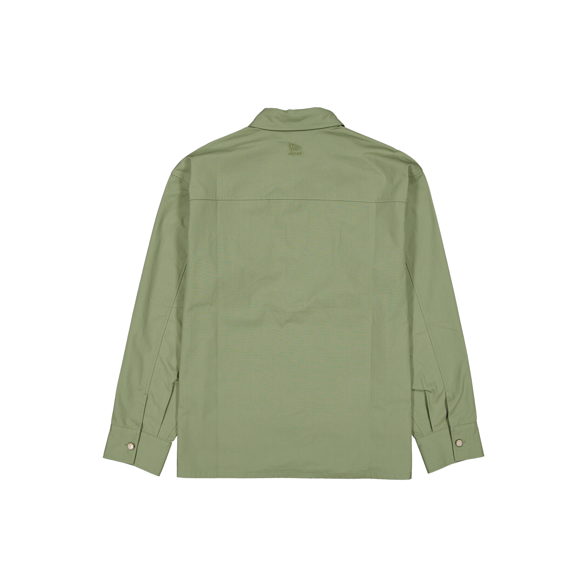 New Era Branded Green Bark Military Shacket