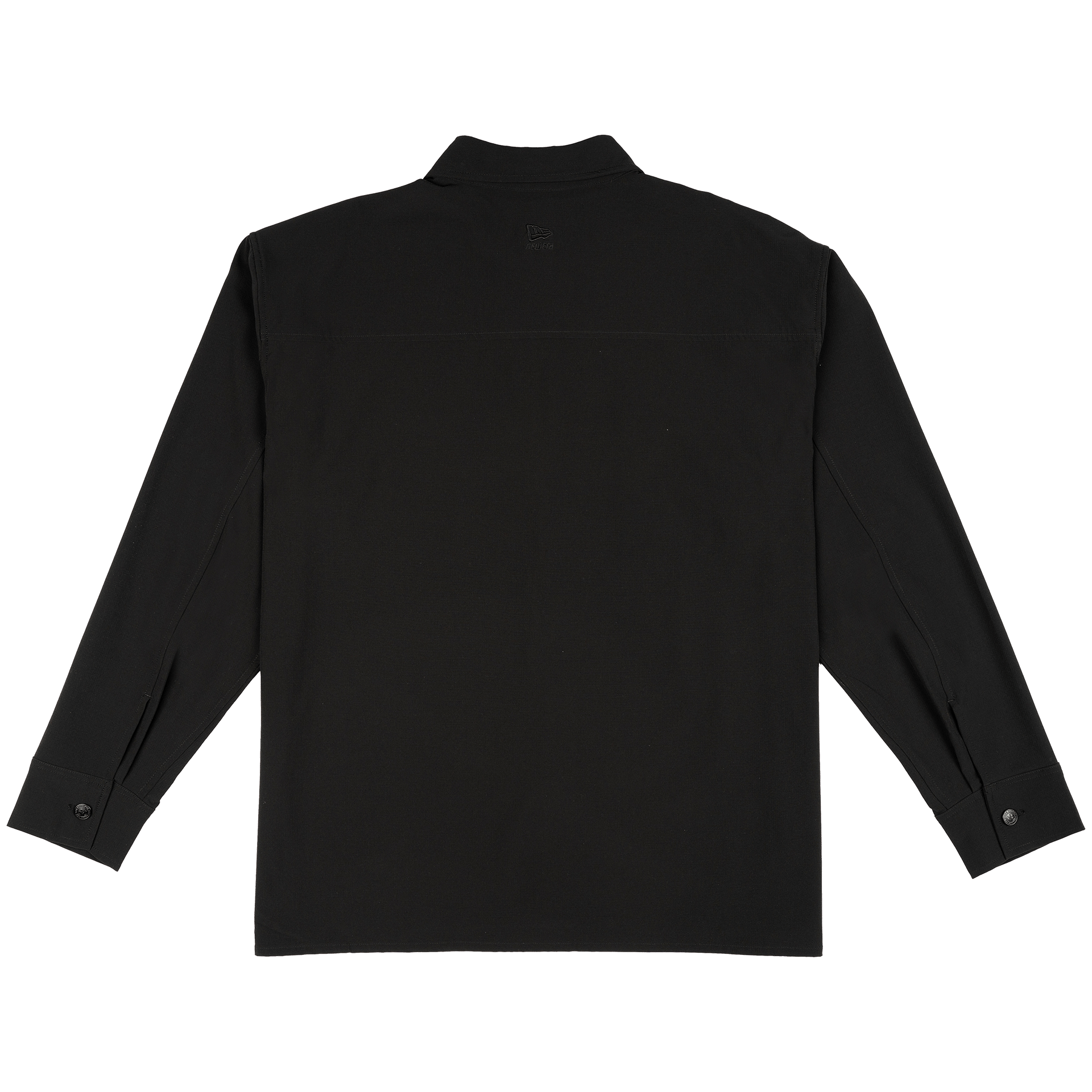 New Era Branded Nylon Military Black Shacket