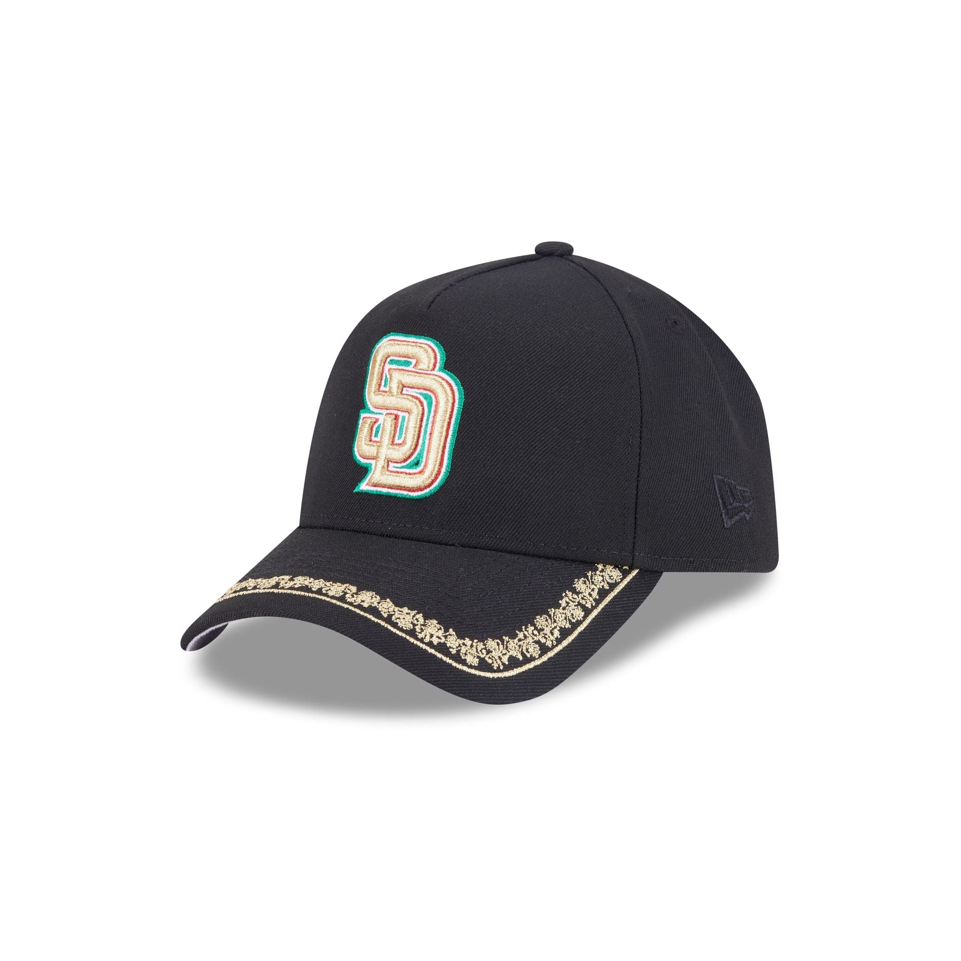 San Diego Padres Ornate Visor 9FORTY A-Frame Snapback Hat
