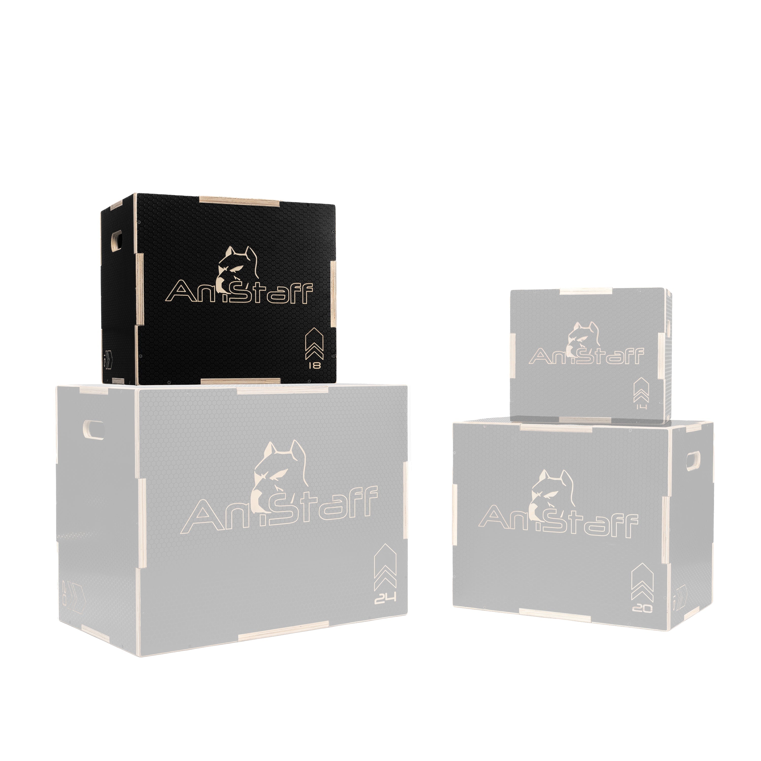 AmStaff Fitness 3-in-1 Non-Slip Wood Plyometric Box