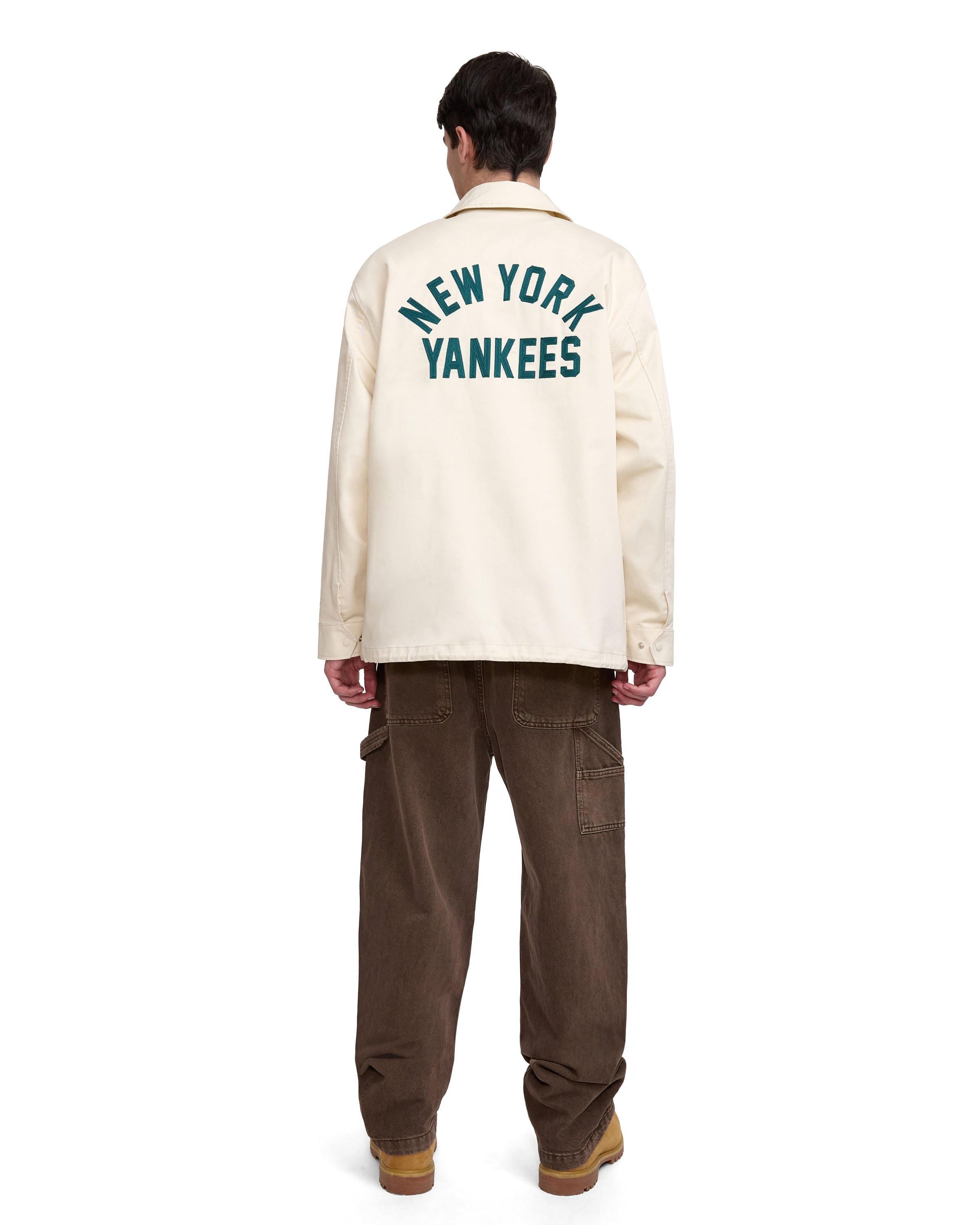 New York Yankees Ivory Coach Jacket