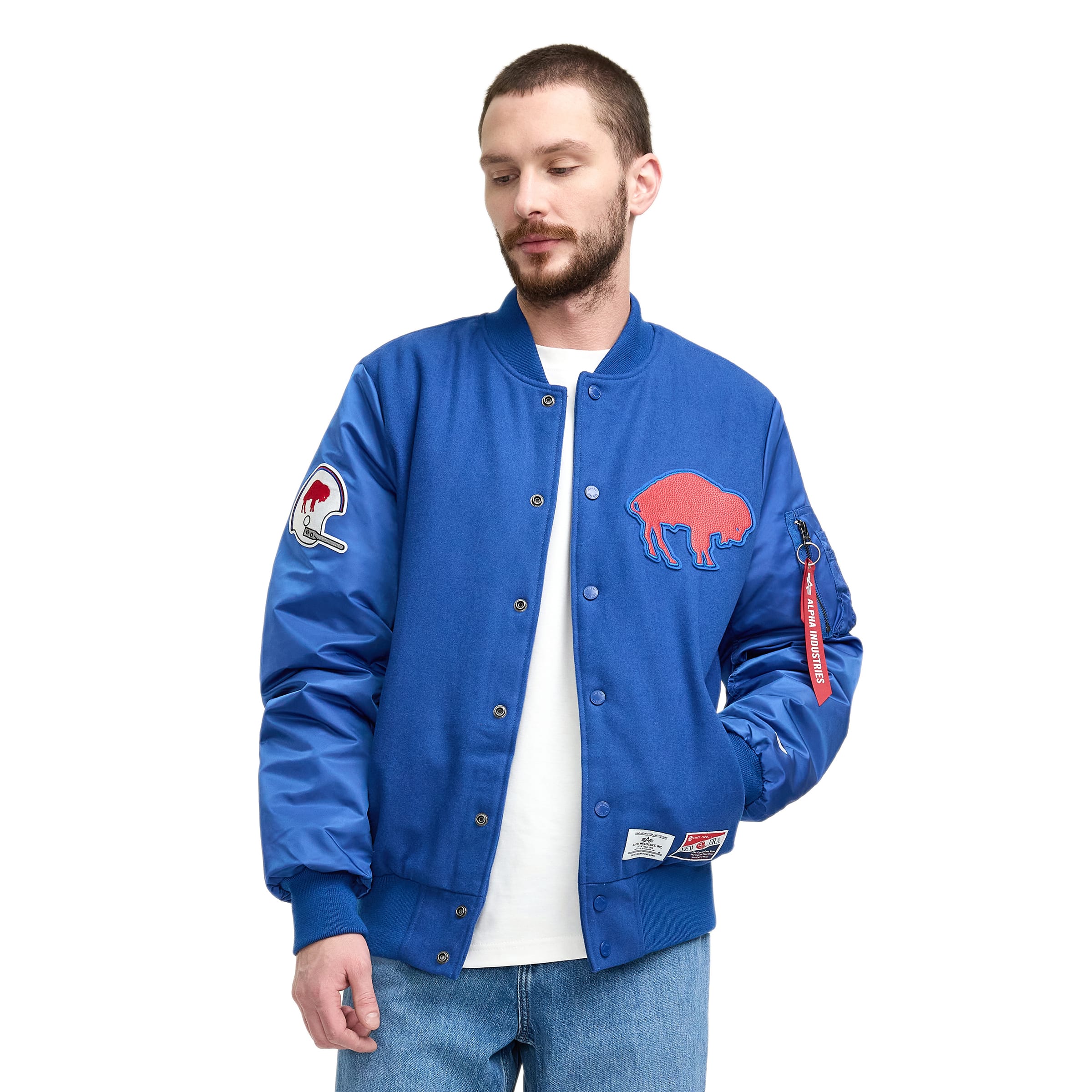 Alpha Industries x Kansas City Chiefs MA-1 Wool Varsity Jacket