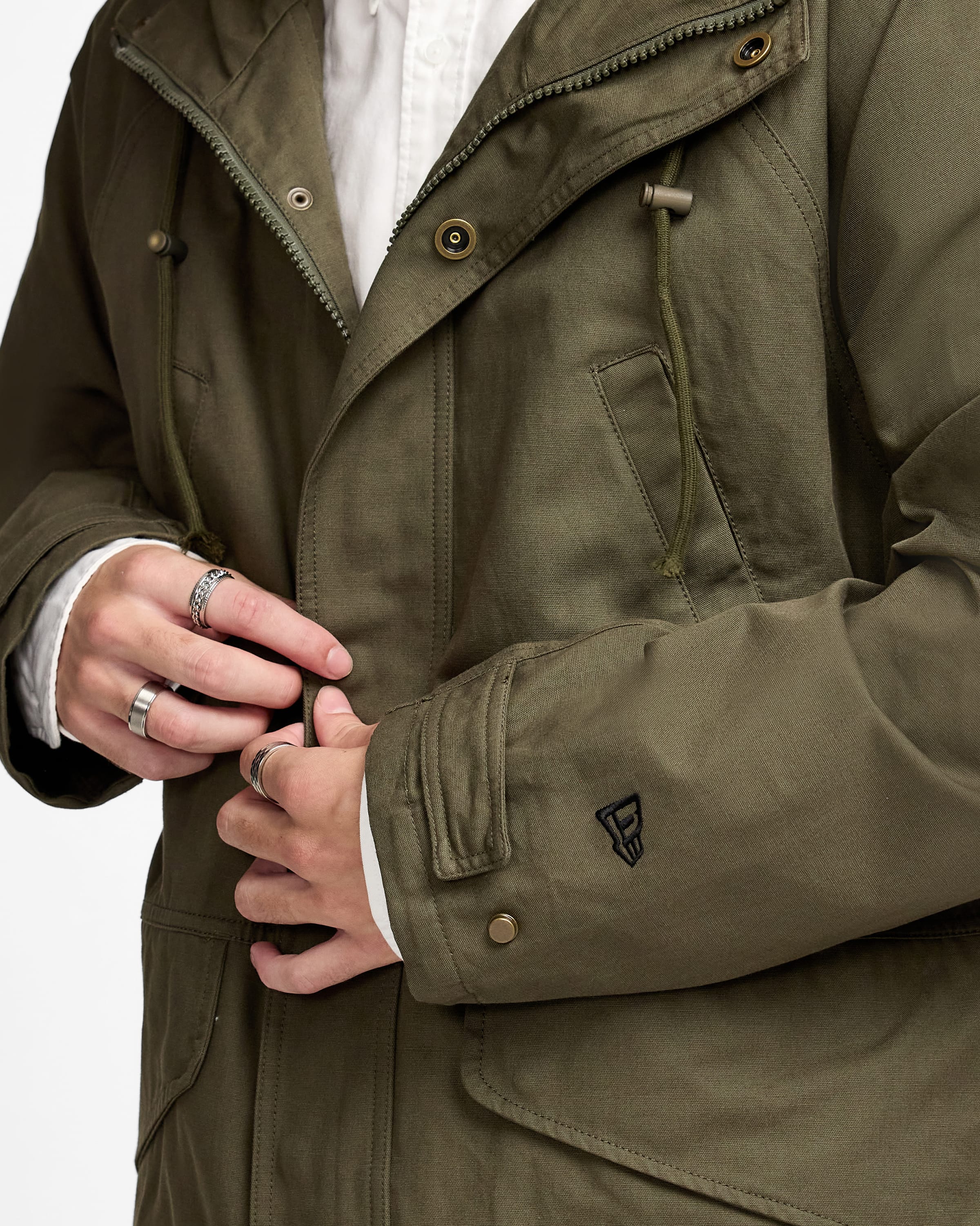 New Era Cap Dark Khaki Fishtail Parka Jacket