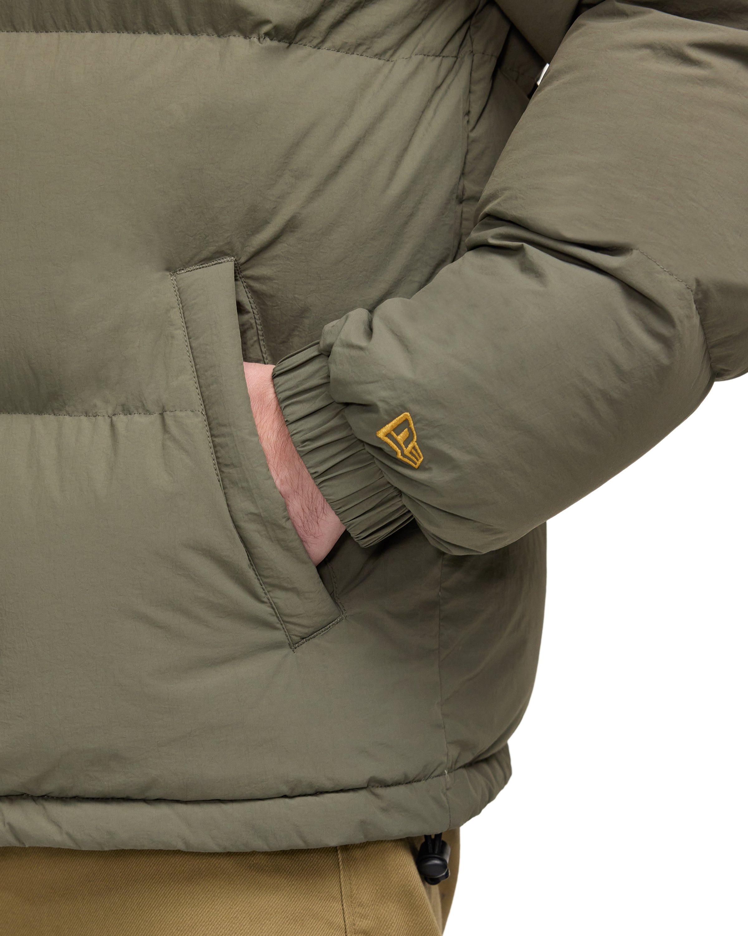 New Era Green Canvas Puffer Jacket