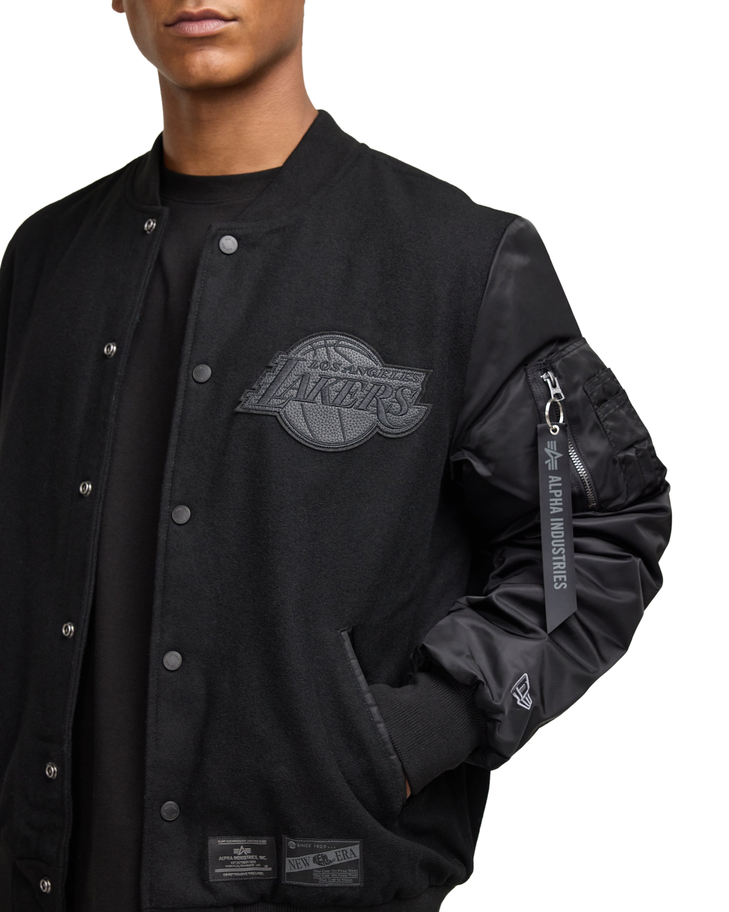 Alpha Industries x Chicago Bulls MA-1 Wool Varsity Jacket Black