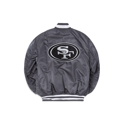 Alpha Industries X San Francisco 49ers Gray MA-1 Bomber Jacket
