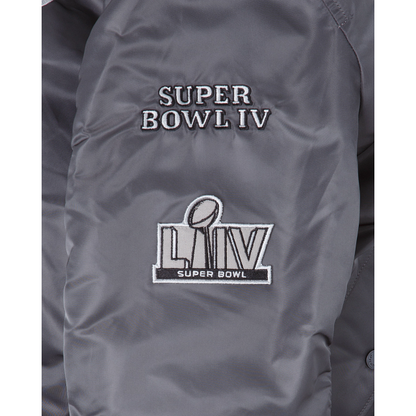 Alpha Industries X Kansas City Chiefs Gray MA-1 Bomber Jacket