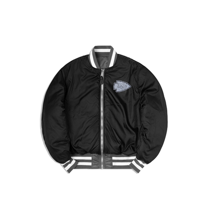 Alpha Industries X Kansas City Chiefs Gray MA-1 Bomber Jacket