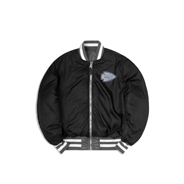 Alpha Industries X Kansas City Chiefs Gray MA-1 Bomber Jacket