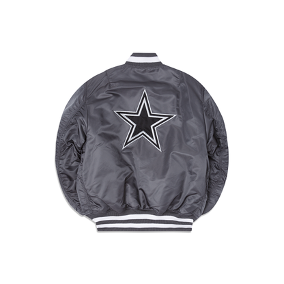 Alpha Industries X Dallas Cowboys Gray MA-1 Bomber Jacket