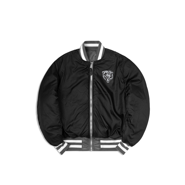 Alpha Industries X Chicago Bears Gray MA-1 Bomber Jacket