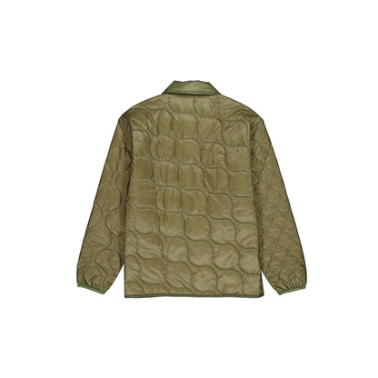 New Era Cap Quilted Button Up Dark Khaki Jacket