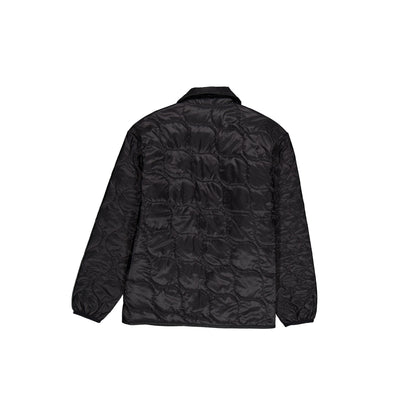 New Era Cap Quilted Button Up Black Jacket