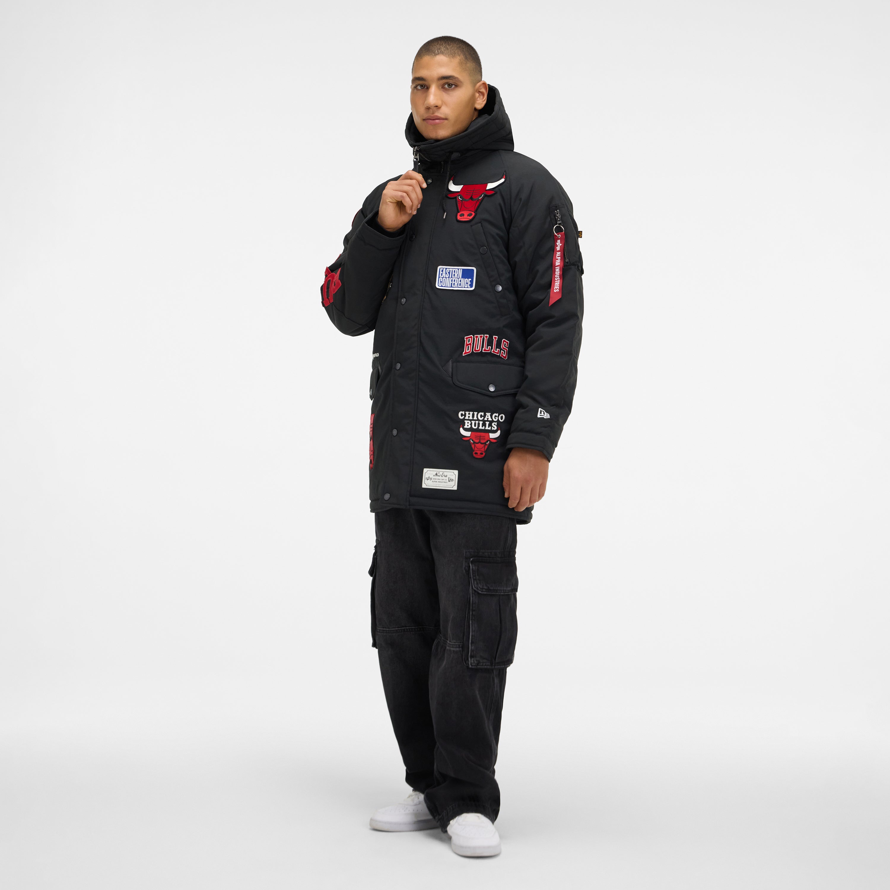 Alpha Industries x Chicago Bulls Black N-3B Parka Jacket