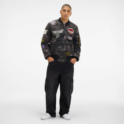 Alpha Industries x Chicago Bulls Black Camo MA-1 Bomber Jacket