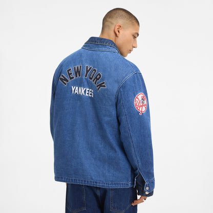 New York Yankees Denim Coach's Jacket