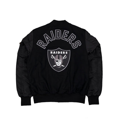 Alpha Industries x Las Vegas Raiders MA-1 Wool Varsity Jacket