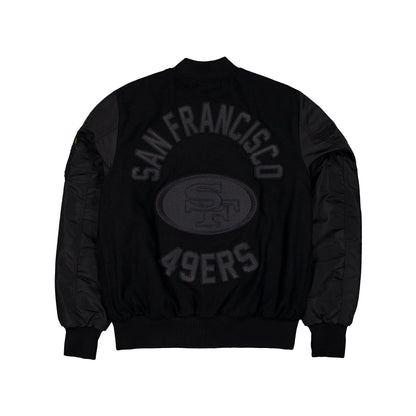 Alpha Industries x San Francisco 49ers MA-1 Wool Varsity Jacket Black