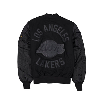 Alpha Industries x Los Angeles Lakers MA-1 Wool Varsity Jacket Black