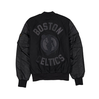 Alpha Industries x Boston Celtics MA-1 Wool Varsity Jacket Black