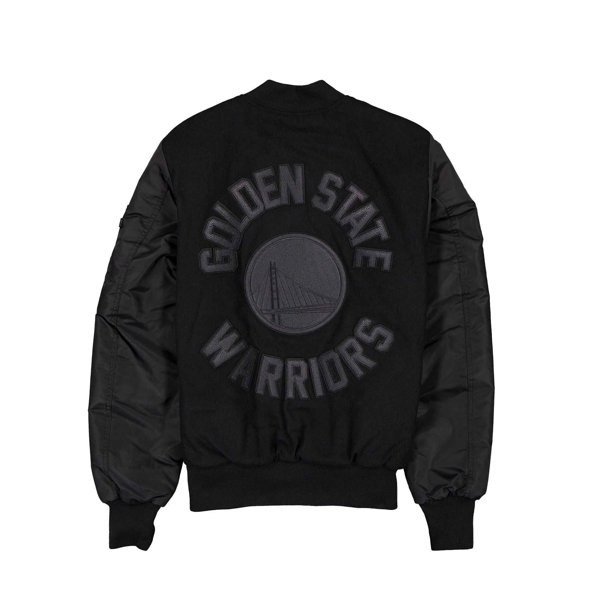 Alpha Industries x Golden State Warriors MA-1 Wool Varsity Jacket Black