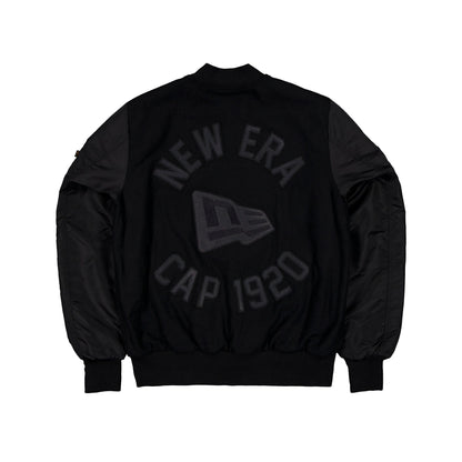 Alpha Industries x New Era Cap MA-1 Wool Varsity Jacket Black