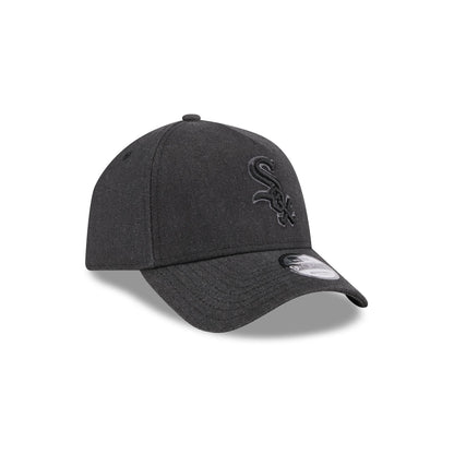 Chicago White Sox Logo Essentials Black 9FORTY A-Frame Snapback Hat
