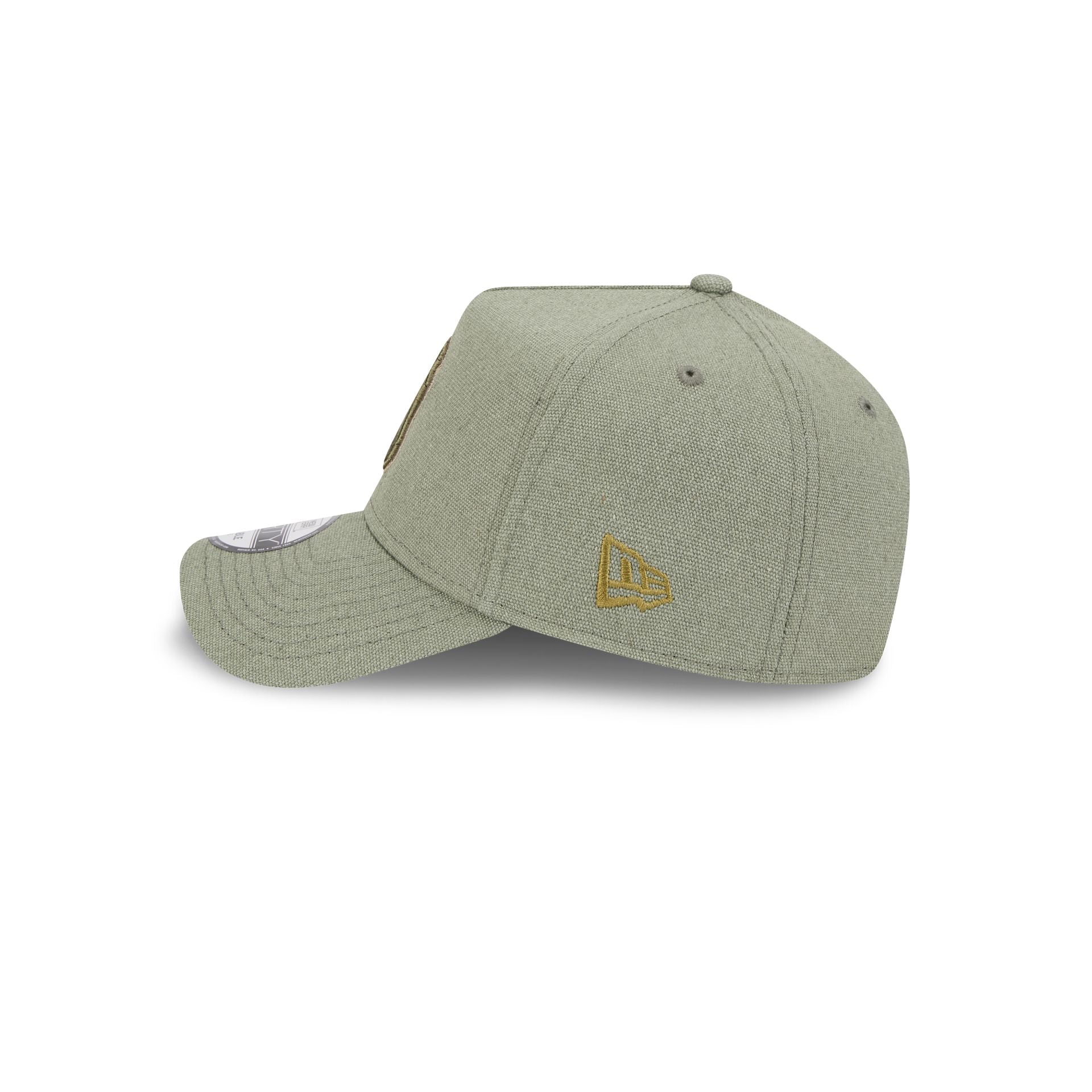 New York Yankees Logo Essentials Olive 9FORTY A-Frame Snapback Hat