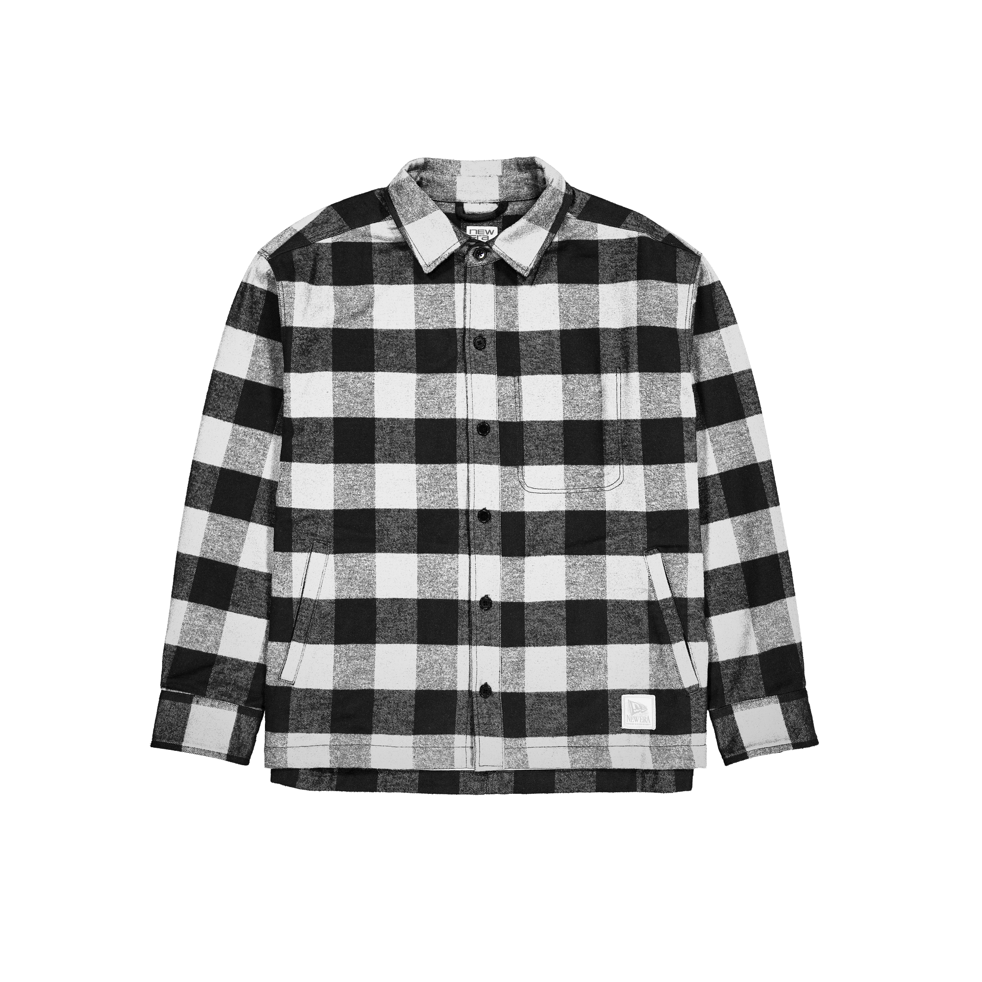 Lumber Plaid College White Shirt Jacket