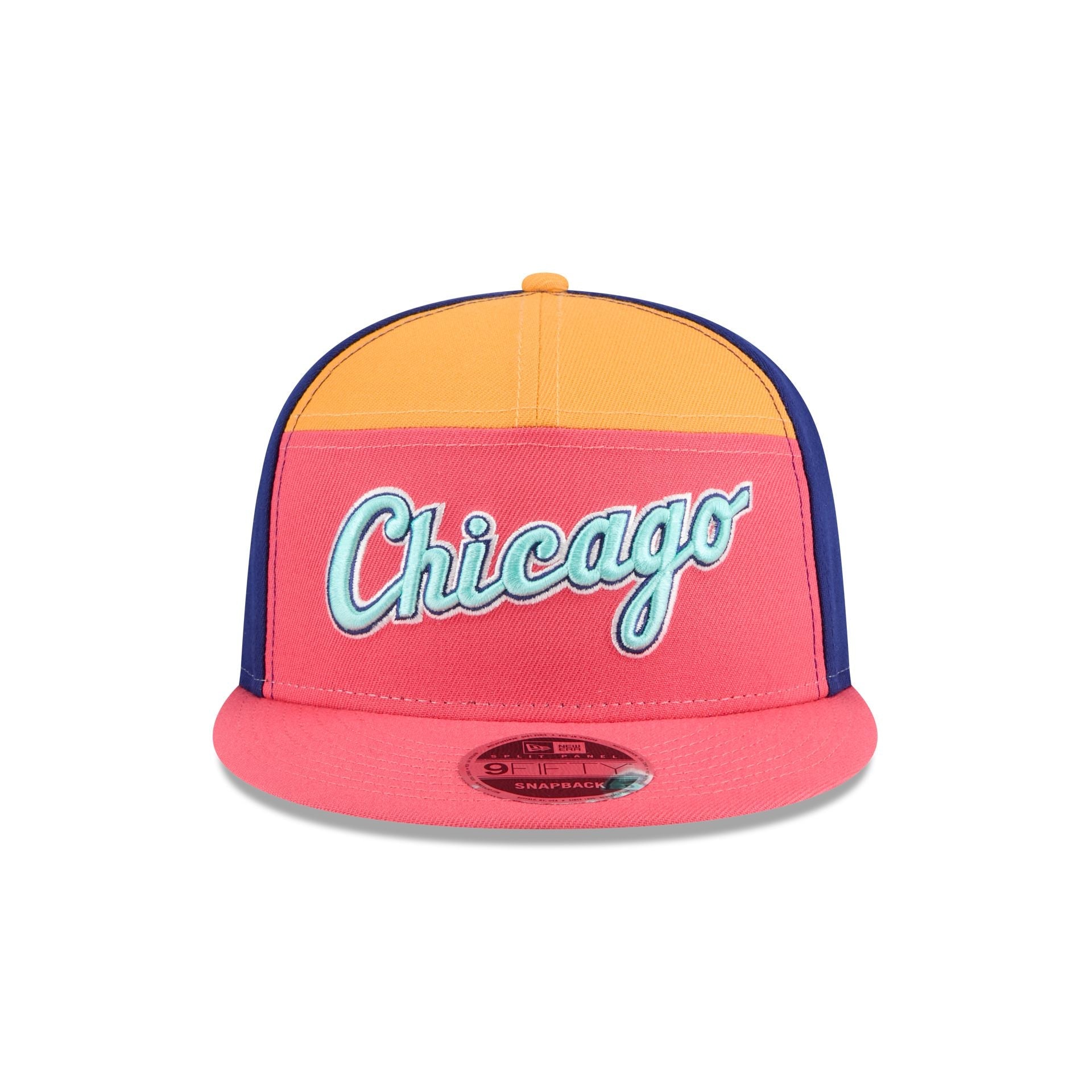 Chicago White Sox Coral Split Panel 9FIFTY Snapback Hat