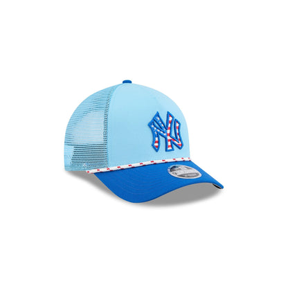 New York Yankees Independence Day 2025 Kids 9FORTY M-Crown A-Frame Trucker Hat