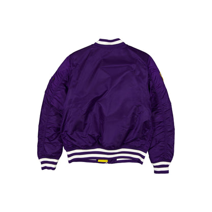 Alpha Industries x Los Angeles Lakers Purple MA-1 Bomber Jacket